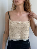 Hand-Crocheted Upcycled Top with Paracord Straps