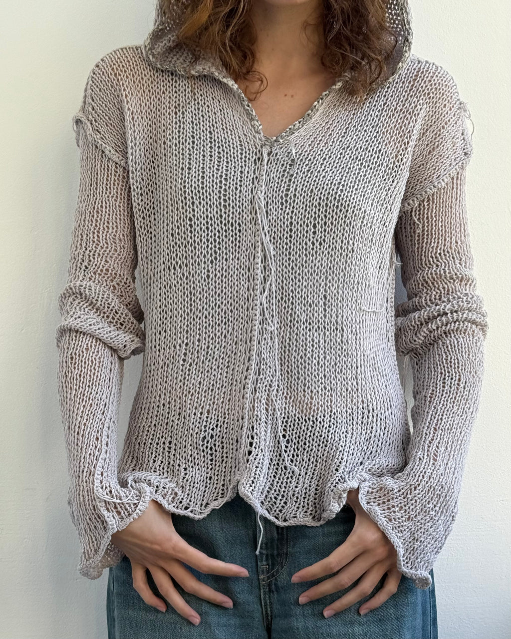 Knitted hoodie