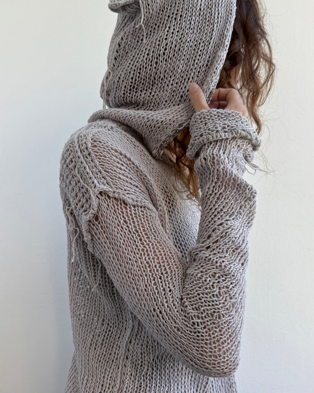 Knitted hoodie