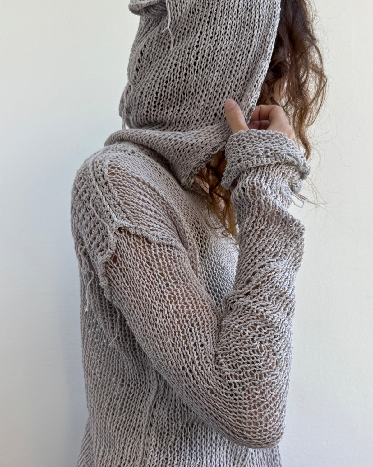 Knitted hoodie