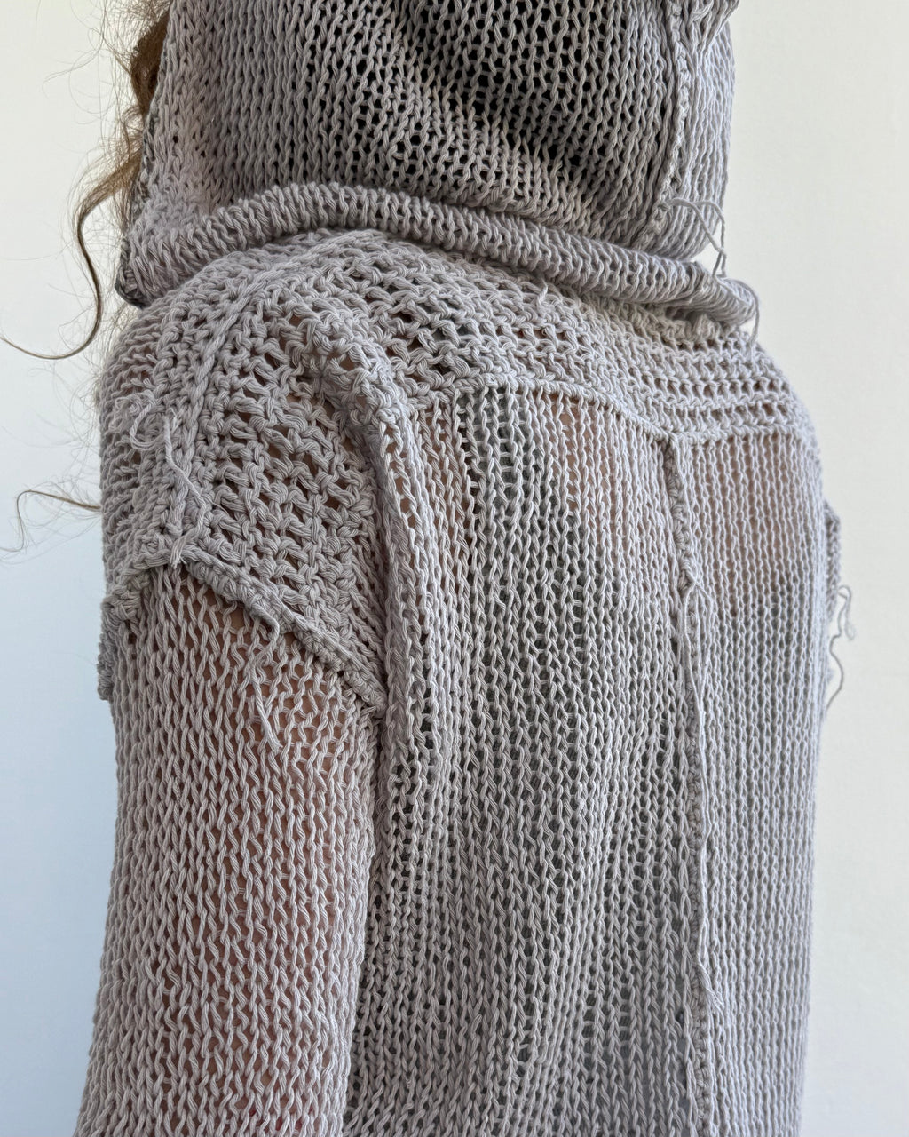 Knitted hoodie