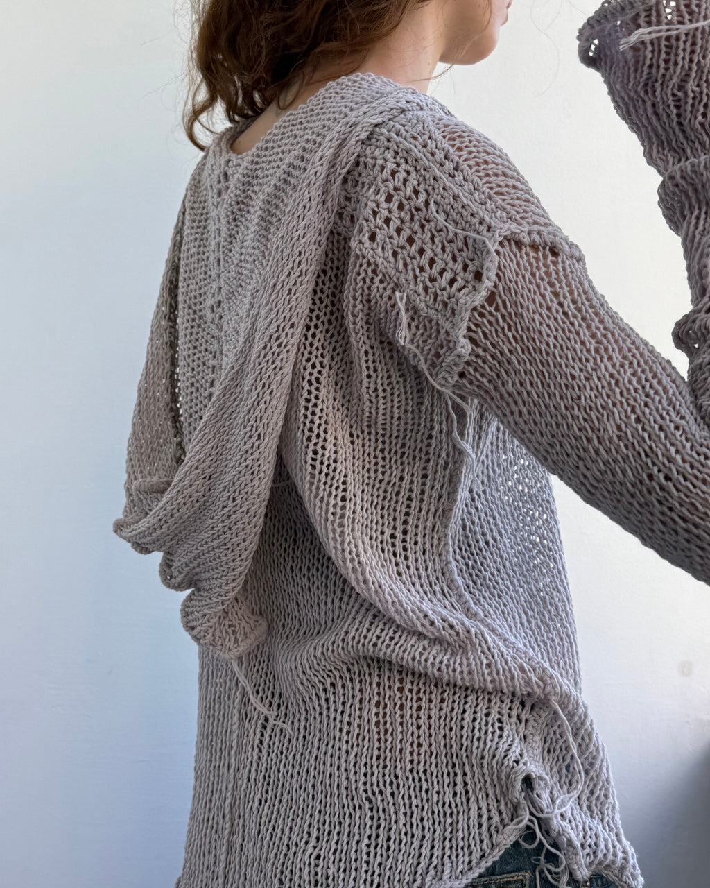 Knitted hoodie