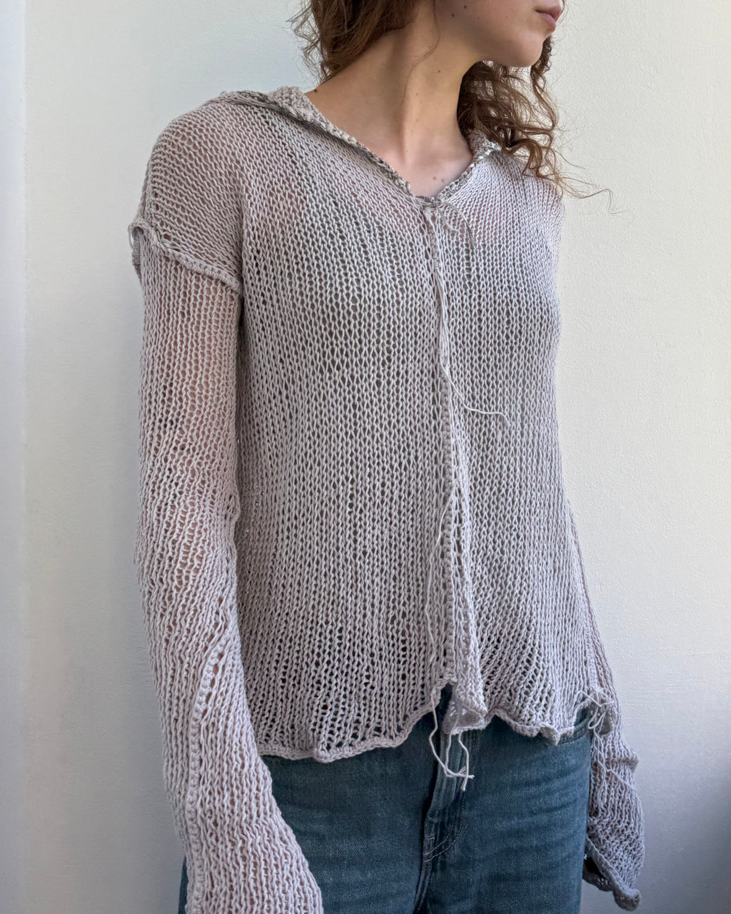 Knitted hoodie